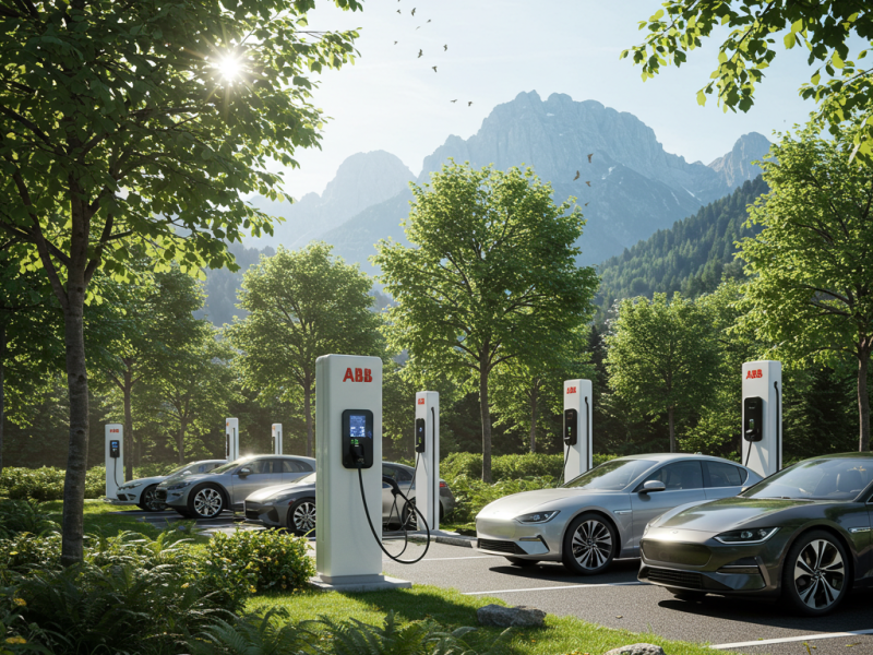 abb ladestander i skoven